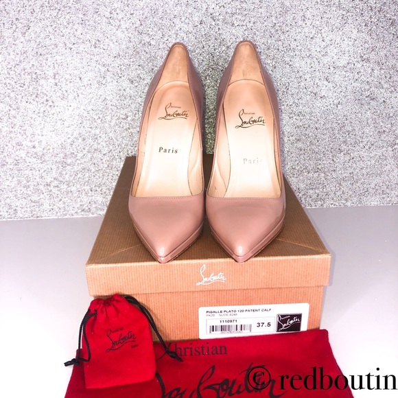 Pigalle Plato Christian Louboutin 120mm Nude 37.5 - Picture 4 of 8